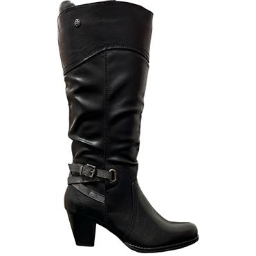 ZANNI LDS STRAP ZIP 3/4 BOOT - BLACK
